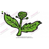 Green Vegetable Embroidery Design